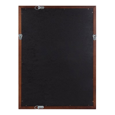 Hogan 18" x 24" Rectangular Walnut Brown Solid Wood Bathroom Vanity Mirror