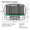 GDFStudio Shaco Outdoor/Indoor Steel Ladder Round Trampoline with Enclosure and Basketball Hoop - 2 of 4