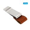 Unique Bargains Stainless Steel Carved Sleeve Pen Loop Clips for Notebook 2 Pcs - 3 of 4