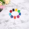 Unique Bargains Metal Resin Cube Base Star Shape Pictures Memo Place Card Holder 3 Pcs - 4 of 4