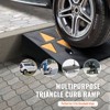 VEVOR Rubber Curb Ramp 3.7" Rise Height Sidewalk Curb Ramp, 10" Width 39.4" Length Driveway Ramp for Curb, 15T Heavy Duty Rubber Ramp - 3 of 4