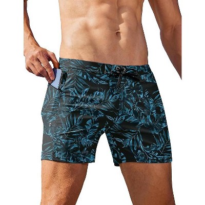 AI'MAGE Men's Swim Trunks Quick Dry Swim Briefs Bathing Suit Zip Pockets Swimwear with Mesh Lining