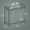 Laundry Hamper Organizer Laundry Basket Laundry Sorter with 2 Pull-Out and Removable Bags 2 x 12.1 Gallons, 28.8 x 13 x 28.4 Inches - 3 of 4