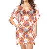 LA LEELA Women's Beachwear Swimsuit Coverups for Women Summer Swim Beach Dress Cover Ups for Swimwear Women Hawaiian Bathing Suit M-L Multi,Floral - 4 of 4