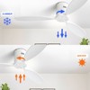 Sofucor 52'' Flush Mount Ceiling Fan without Lights Remote Control Wood Blades Reversible DC Motor Modern Ceiling Fan Indoor Outdoor - 4 of 4
