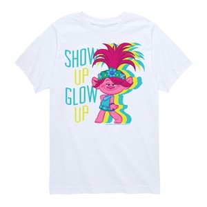 Boys' - Trolls - Show Up Glow Up Poppy Short Sleeve Graphic T-Shirt - 1 of 4