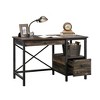 Gulches Dark Oak Rustic Industrial Desk - 47.5" Spacious Desktop with 2 Smooth-Glide Drawers (Pencil Drawer), Open Shelf - 3 of 4