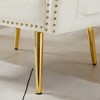 Velvet Armchair, Tufted Accent Chair with Gold Metal Legs, Foam Seat & Back, Living Room, Bedroom, Apartment Seating - 3 of 4