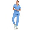 Hey Collection Womens Stretch V-Neck Jogger Scrubs Set, Medical Nursing Tops with Four Pocket Pants - 4 of 4