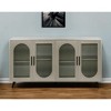 HomeRoots 60" Gold Wood And Glass Sideboard with Four Doors - 2 of 4