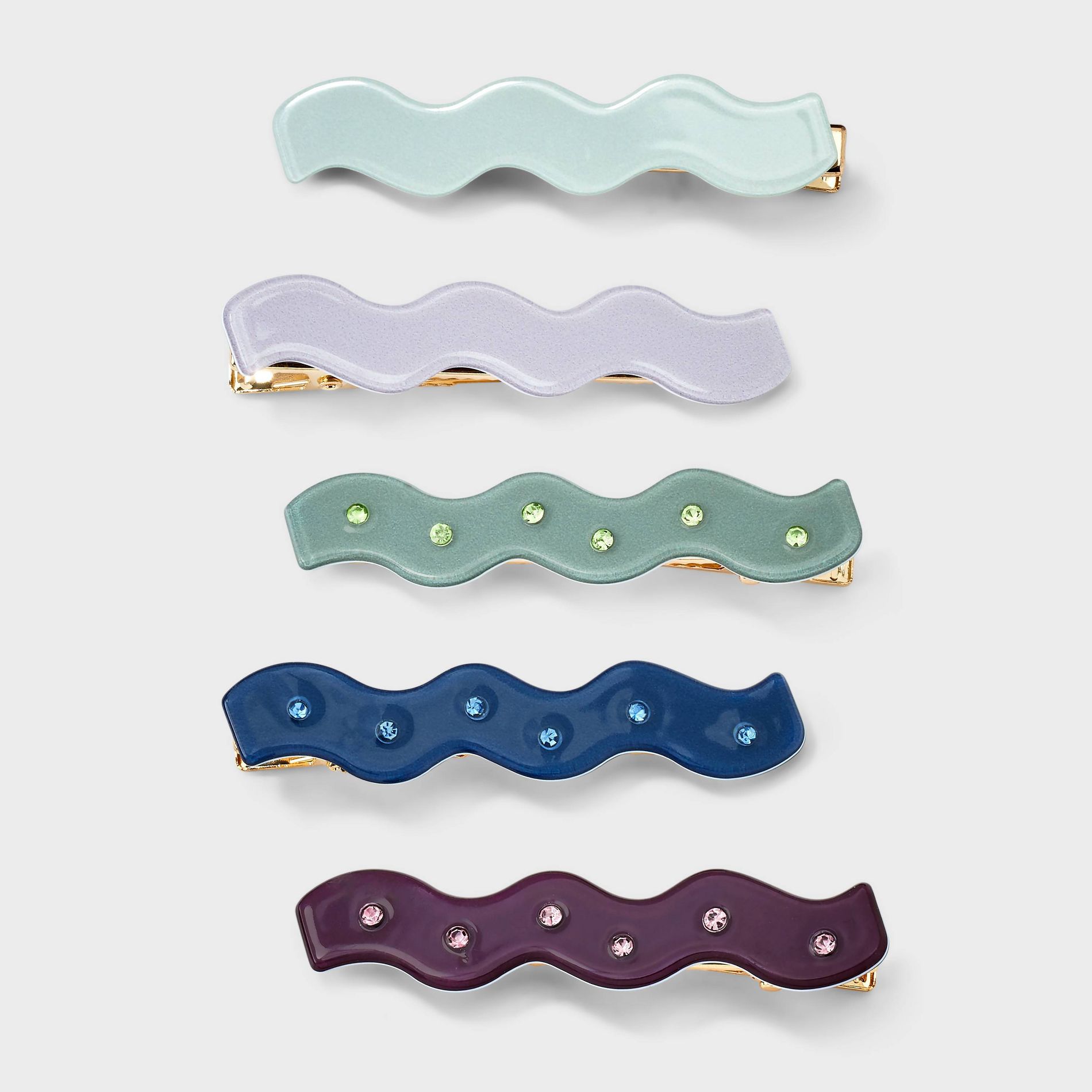 Variety Wavy Hair Clip Set 5pc - Wild Fable™