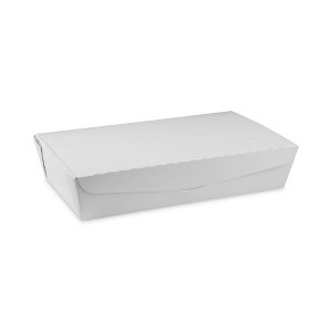 Pactiv Evergreen EarthChoice OneBox Paper Box, 55 oz, 9 x 4.85 x 2, White, 100/Carton - 1 of 4