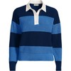 Lands' End Women's Drifter Rugby with Woven Collar Sweater - 3 of 4