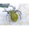 Anna-Kaci Women's Crystal Spider Brooch Pin with Blue Gemstone Accents - 3 of 4