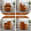 GDFStudio Bertha Swivel Boucle Upholstered 32" Wood and Steel Chair - 4 of 4
