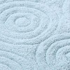 Knightsbridge Beautiful Circle Design Premium Quality Year Round Cotton With Non-Skid Back Bath Rug, Light Blue - 3 of 4