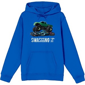 Monster Trucks Smashing It
 Adult Long Sleeve Hoodie - 1 of 2
