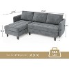 L Shaped Sectional Sofa with Storage,4 Seat Modular Sofa Sectional Couches for Living Room - 4 of 4