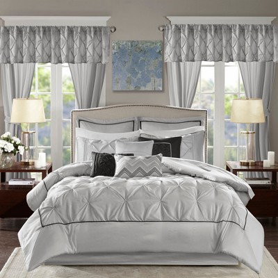 Gray King Microfiber 24-Piece Bed in a Bag Set