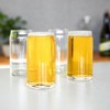 True Beer Can Pint Glass, Clear Glass Beer Cup, Set of 4, Holds 16 Ounces, Dishwasher Safe, Beer Can Shape, Tapered Lip, Craft Beer Glass - 2 of 4