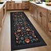 Washable Vintage Floral Living Room Rugs, Soft Large Farmhouse Bedroom Carpet, Non Slip Stain Resistant Floor Cover for Dining Room Kitchen - 2 of 4