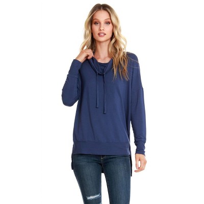 Women's Funnel Neck Hoodie - bobi