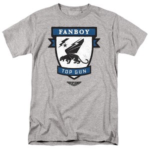 Top Gun Fanboy Logo Adult T-Shirt Athletic Heather - 1 of 4