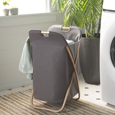 Quinne Laundry Basket - Natural/Grey - Safavieh