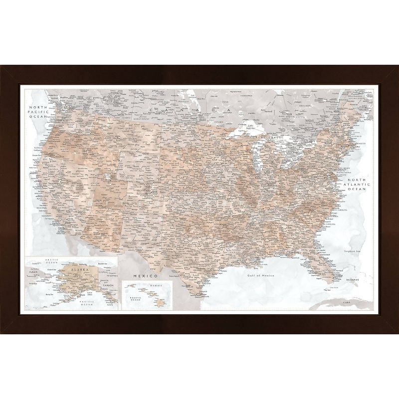 Home Magnetics Weathered Earth US Map: Interactive, Magnetic, Educational Wall Art for Travel Enthusiasts, 1 of 5