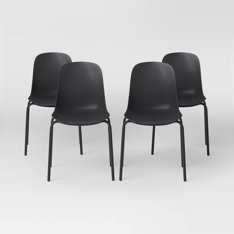 4pk Dining Chairs Black - Room Essentials&#8482;, 1 of 7