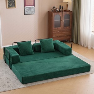 KTMBDW Convertible Sleeper Sofa Bed, Folding Mattress Couch with Fixed-Shape Frame, Floor Sofa Lounge Couch for Living Room - 1 of 4