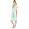 Casual Nights Women's Cap Sleeve Flower Silky Tricot Nightgown - 3 of 4
