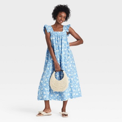 Womens Blue Maxi Dress : Target