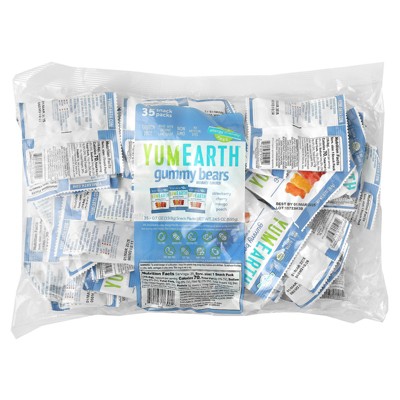 YumEarth Gummy Bears, Assorted, 35 Snack Packs, 0.7 oz (19.8 g) Each