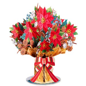 Paper Love Christmas Spirit Flower Bouquet Card, For Christmas or Holidays - Jumbo 10" x 14" Card - 1 of 4