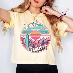Simply Sage Market Women's Lost In The Desert Relaxed Fit Cropped Tee - 1 of 3