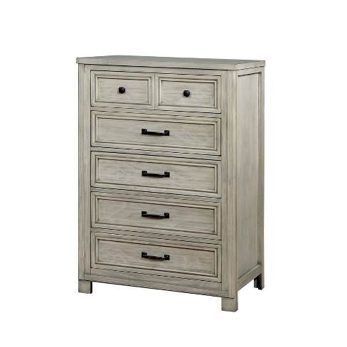 Veda 6 Drawer Chest Antique White Sun Pine Target