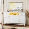 8 Drawer Dresser with LED Light and Power Outlet, Modern Storage Dresser - 2 of 4
