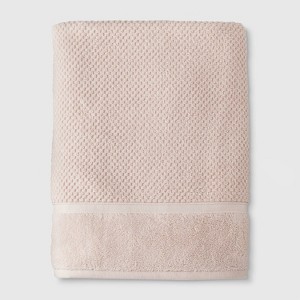 Performance Texture Bath Sheet Blush Pink - Threshold