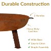 Sunnydaze Outdoor Camping or Backyard Round Cast Iron Rustic Fire Pit Bowl with Handles - 4 of 4