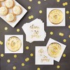 Juvale 50 Pack Cheers to 30 Years Cocktail Napkins for 30th Birthday, Anniversary Party Supplies, 3-Ply, White and Gold Foil, 5 x 5 In - 2 of 4