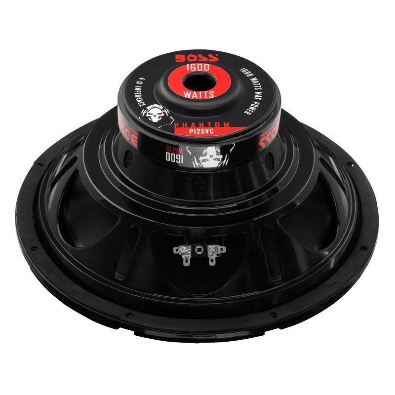 Boss Audio Systems P12SVC Phantom 12 Inch 1600 Watt 4 Ohm Single Voice Coil Car Audio Power Stereo Subwoofer Speaker with Polypropylene Cone, 4 of 6