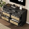 homfan 47.3" 7-Drawer Dresser - Natural Rattan & Wood Chest w/Sturdy Base for Bedroom/Entryway - 4 of 4