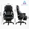 TiramisuBest Black Leather Reclining Office Chair for Heavy People, 500 - Pound Load, Easy Install - 3 of 4
