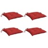 vidaXL Chair Cushion Set of 4 Red Oxford fabric (100% polyester) - 3 of 4