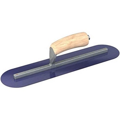 Bon Tool 66-156 Finish Trowel - Round - Blue Steel - 20 X 5 - Wood