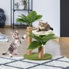 EROMMY Cat Tree Tower, Coconut Palm Tree with Sisal Scratching Post for Indooor Cats, Green - 3 of 4