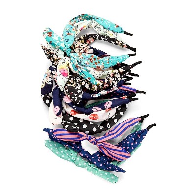 Glamlily 10 Pack Bow Headbands, Twist Knot Fashion Headband for Women, 5.7 x 4.8 in
