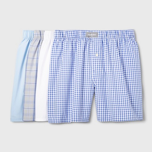 Men s Woven Boxer Shorts 4pk Goodfellow Co S Blue