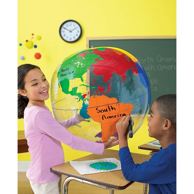 Learning Resources Inflatable Labeling Globe Game, Ages 5+, 4 of 7